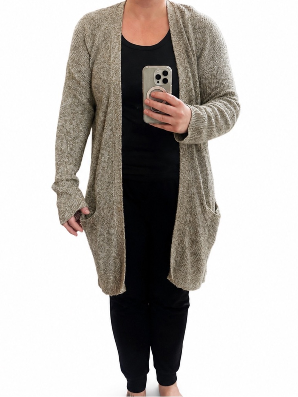 Banana Republic oversized long cardigan - women’s XL olive green and khaki